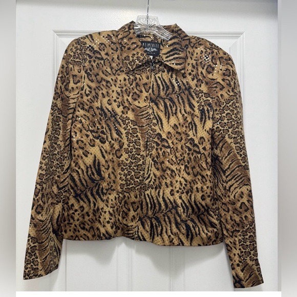 Lot of (2) Women’s Vintage Sequin Zippered Jackets Size M - Picture 2 of 5